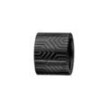 Bracelets sur Artemare : Charms Thabora grand mod&egrave;le pour homme en acier et PVD noir forme tube avec motif azt&egrave;que