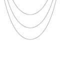 Colliers sur Artemare : Collier en argent rhodi&eacute; 3 cha&icirc;nes 40/45/50cm