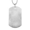 Collier en acier cha&icirc;ne boules avec grande plaque G.I. pans arrondis de 25mm X 45mm - longueur 50cm + 10cm de rallonge