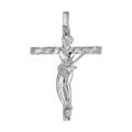 Pendentif en argent rhodi&eacute; croix rock - longueur 45mm