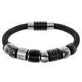Composition bracelet Charms Thabora pour Homme acier noir et gris Artemare