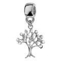 Charms Thabora en argent rhodi&eacute; suspendu arbre de vie empierr&eacute;