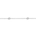 Chaine sur Artemare : Cha&icirc;ne de cheville en argent rhodi&eacute; 4 oxydes ronds blancs sertis clos 23cm + 3cm de rallonge
