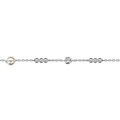 Chaine sur Artemare : Cha&icirc;ne de cheville en argent rhodi&eacute; boules et perles 23cm + 3cm de rallonge