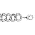 Bracelet en acier multi anneaux 19cm + 3cm
