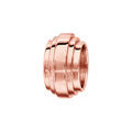 Charms Thabora grand mod&egrave;le pour homme en acier et PVD rose forme godron