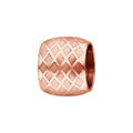 Charms Thabora grand mod&egrave;le pour homme en acier et PVD rose forme tube quadrillage Artemare