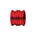 Charms Thabora grand mod&egrave;le pour homme en acier et aluminium anodis&eacute; rouge brillant forme double anneaux Artemare