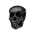 Charms Thabora grand mod&egrave;le pour homme en acier et PVD noir t&ecirc;te de mort Artemare