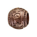 Charms Thabora grand mod&egrave;le pour homme en acier et PVD marron boule motif tribal