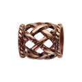 Charms Thabora grand mod&egrave;le pour homme en acier et PVD marron tube tress&eacute; relief Artemare