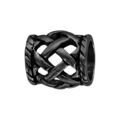 Charms Thabora grand mod&egrave;le pour homme en acier et PVD noir tube tress&eacute; relief Artemare