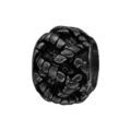 Charms Thabora grand mod&egrave;le pour homme en acier et PVD noir boule tresse relief Artemare