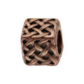 Charms Thabora grand mod&egrave;le pour homme en acier et PVD marron cube et tresse relief