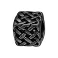 Charms Thabora grand mod&egrave;le pour homme en acier et PVD noir cube et tresse relief Artemare