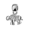 Charms Thabora en argent rhodi&eacute; &eacute;l&eacute;phant oxydes blancs sertis