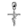 Charms Thabora en argent rhodi&eacute; croix rock oxydes blancs sertis