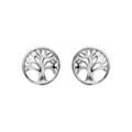 Boucles d'oreilles en argent avec arbre de vie ajour&eacute; et fermoir poussette Artemare