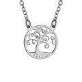 Colliers sur Artemare : Collier en argent rhodi&eacute; cha&icirc;ne avec arbre de vie ajour&eacute; 40cm + 5cm