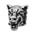 Charms Thabora grand mod&egrave;le pour homme en acier t&ecirc;te de loup patin&eacute;e