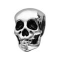 Charms Thabora grand mod&egrave;le pour homme en acier t&ecirc;te de mort patin&eacute;e