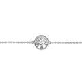 Bracelet en argent rhodi&eacute; rondelle arbre de vie ajour&eacute; 16cm + 3cm Artemare