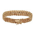 Bracelets sur Artemare : Bracelet en plaqu&eacute; or gourmette am&eacute;ricaine massive 10mm 19,5cm