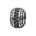 Charms Thabora grand mod&egrave;le pour homme en acier boule empierr&eacute;e sertie d'oxydes noirs