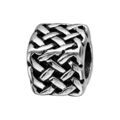 Charms Thabora grand mod&egrave;le pour homme en acier cube et tresse relief patin&eacute; Artemare