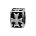 Bracelets sur Artemare : Charms Thabora grand mod&egrave;le pour homme en acier croix templier sur un cube