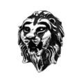 Bracelets sur Artemare : Charms Thabora grand mod&egrave;le pour homme en acier t&ecirc;te de lion patin&eacute;e