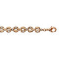 Bracelet en plaqu&eacute; or massif oxydes blancs sertis 16,5cm + 3cm Artemare