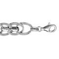 Bracelet argent rhodi&eacute; mailles entrelac&eacute;s - longueur 19,5cm Artemare
