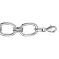 Bracelet argent rhodi&eacute; maillons ovales - longueur 20cm Artemare