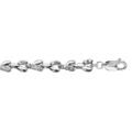 Bracelet argent rhodi&eacute; massif oxydes blancs sertis - longueur 16+3cm Artemare