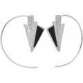 Boucles d'oreille sur Grenoble : Boucles oreilles Sc Crystal B4011-ARGENT Argent&eacute;