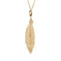 Colliers sur Artemare : Collier plaqu&eacute; or pendentif plume - longueur 40+4cm
