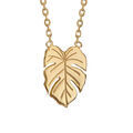 Colliers sur Artemare : Collier plaqu&eacute; or feuille bananier - longueur 37+4cm