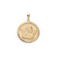 Pendentifs sur Artemare : Pendentif m&eacute;daille en plaqu&eacute; or avec Ange pourtour diamant&eacute;