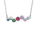 Colliers sur Artemare : Collier en argent rhodi&eacute; avec pendentif orn&eacute; d'oxydes multicouleur longueur 43+2cm