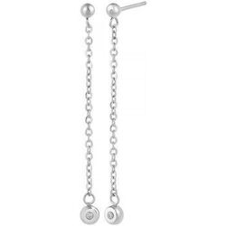 Boucles oreilles Sc Crystal BD4110-ARGENT Argent&eacute;