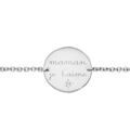 Bracelet en argent rhodi&eacute; cha&icirc;ne avec pastille "maman je t'aime" 1 oxyde blanc serti longueur 16+3cm