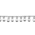 Bracelet en argent rhodi&eacute; cha&icirc;ne avec pampilles lisses longueur 16+3cm Artemare