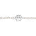 Chaine sur Artemare : Bracelet en perles d'eau douce avec arbre de vie en argent rhodi&eacute; longueur 17+4cm
