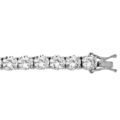 Bracelet en argent rhodi&eacute; riviere articulee d'oxydes blancs sertis longueur 19cm Artemare