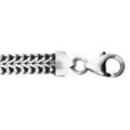 Bracelet en argent massif patin&eacute;e en maille large longueur 20,5cm Artemare