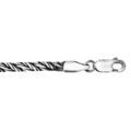 Chaine sur Artemare : Bracelet en argent patin&eacute;e maille ronde longueur 20,5cm