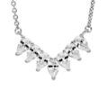Colliers sur Artemare : Collier en argent rhodi&eacute; avec pendentif motif couronne oxydes blancs sertis longueur 40+4cm