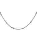 Colliers sur Artemare : Cha&icirc;ne en argent rhodi&eacute; maille gourmette avec boules 60cm r&eacute;glable longueur 55cm
