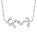 Colliers sur Artemare : Collier en argent rhodi&eacute; avec pendentif zodiaque constellation scorpion oxydes blancs sertis longueur 42,5+2,5cm
